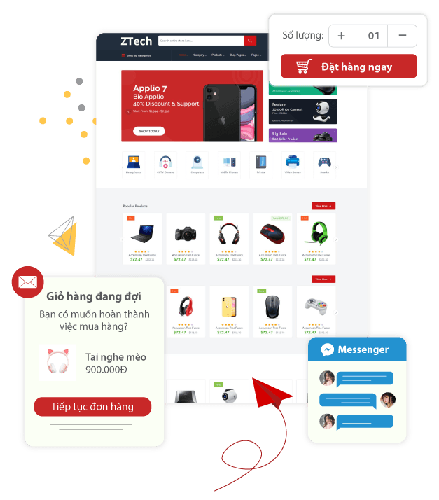 Quảng cáo Facebook kéo khách nhắn tin và đặt hàng