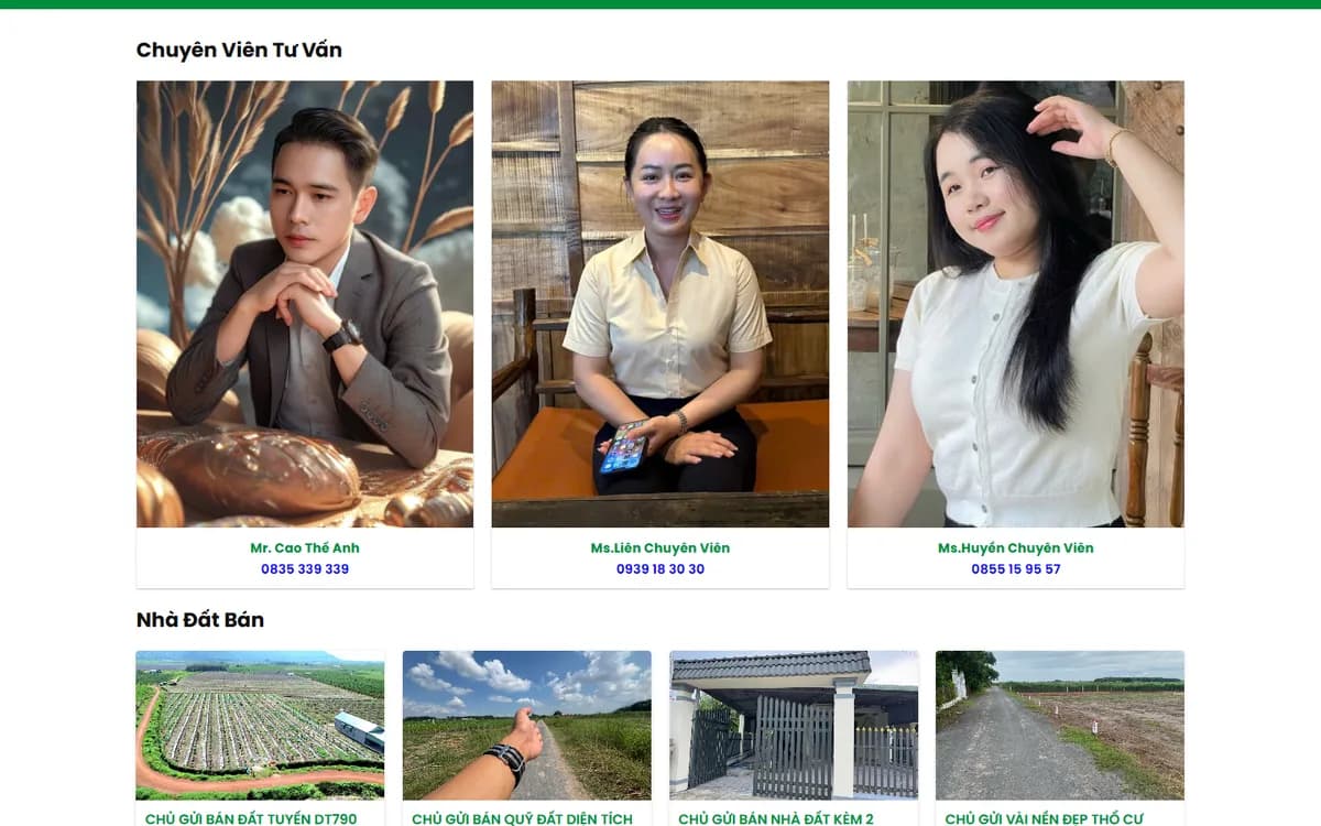 Chuyên viên tư vấn và đầu danh sách nhà đất bán