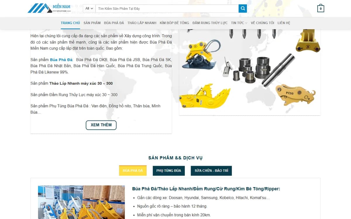 Khối giới thiệu doanh nghiệp và nhóm sản phẩm chính