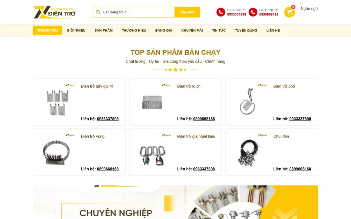 Bốn cam kết và top sản phẩm bán chạy