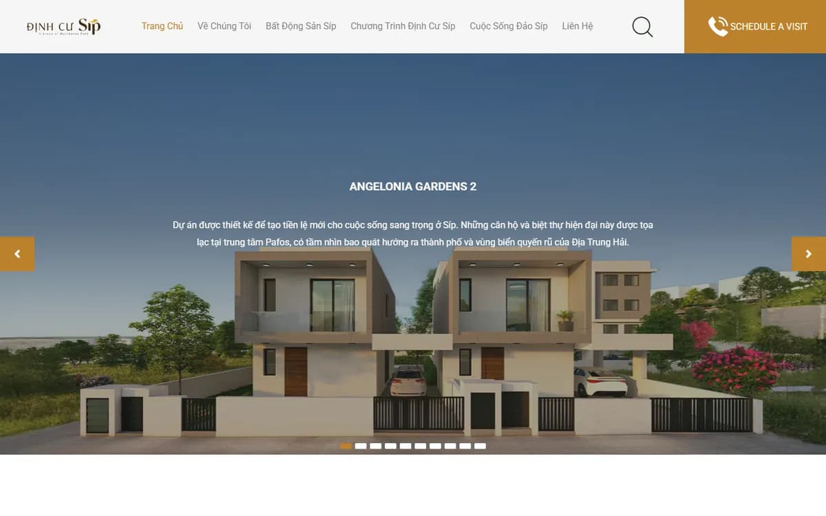 Thiết kế website Định Cư Síp – bất động sản và chương trình đầu tư định cư Síp