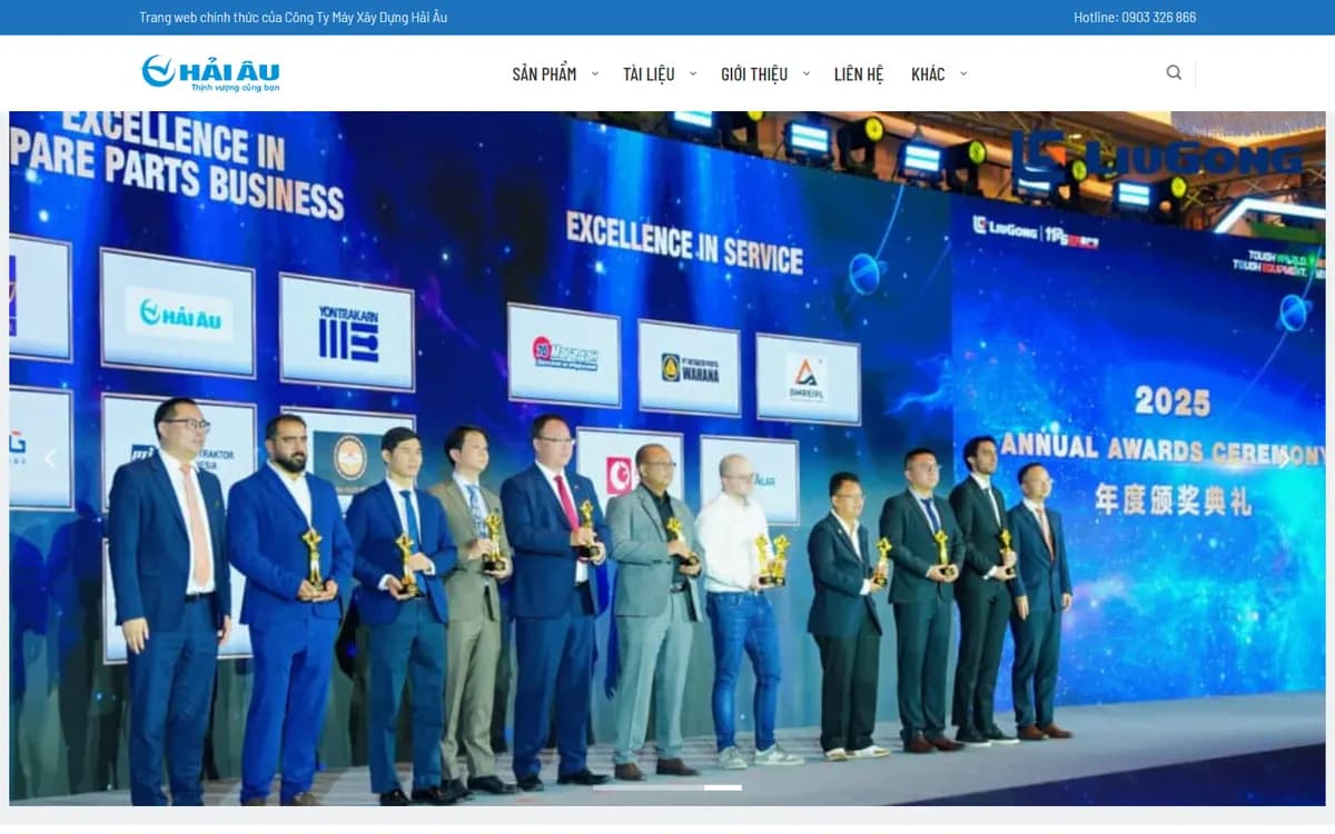 Thiết kế website Máy Xây Dựng Hải Âu – website chính thức nhà phân phối máy công trình