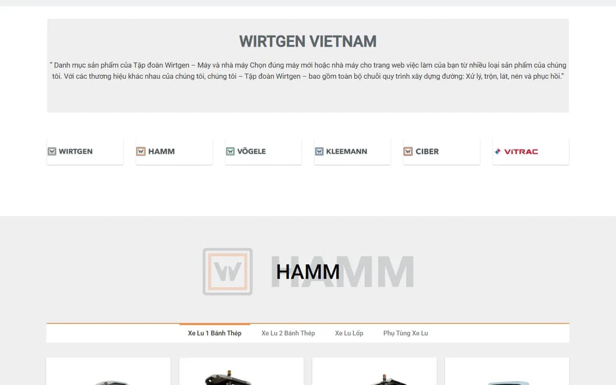 Giới thiệu Wirtgen Vietnam và dải thương hiệu